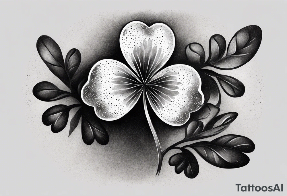 clover with numbers 18 and 0 tattoo idea