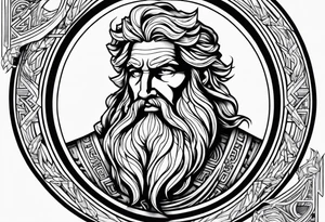 powerful majestic zeus tattoo idea