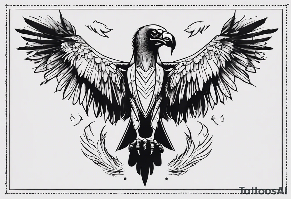 vulture
classic tattoo style tattoo idea