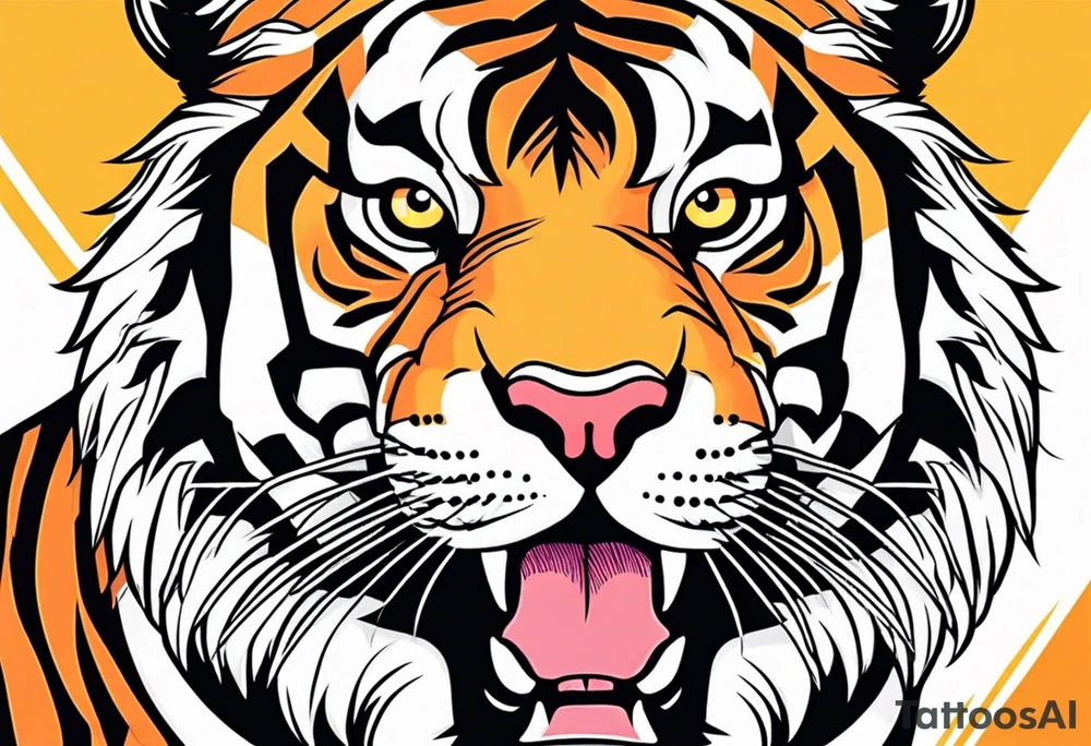 Tiger face tattoo idea