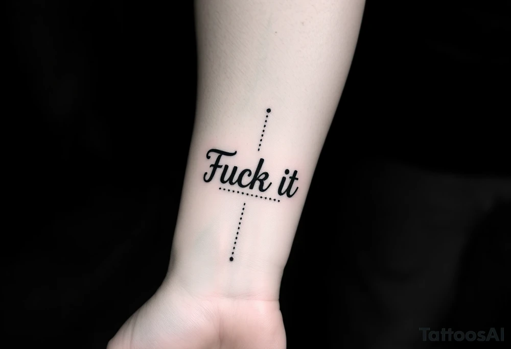 Fuck it tattoo idea