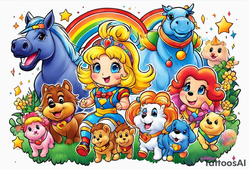 Rainbow brite tattoo idea