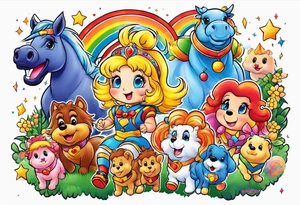 Rainbow brite tattoo idea