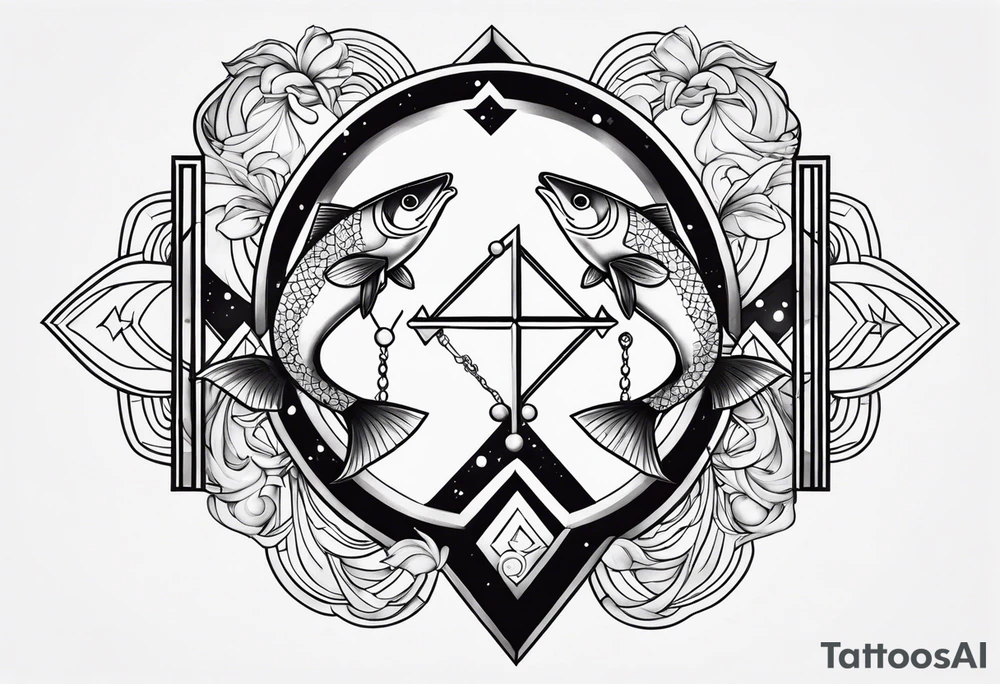 pisces and sagittarius tattoo idea
