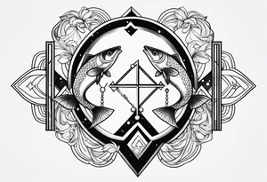 pisces and sagittarius tattoo idea