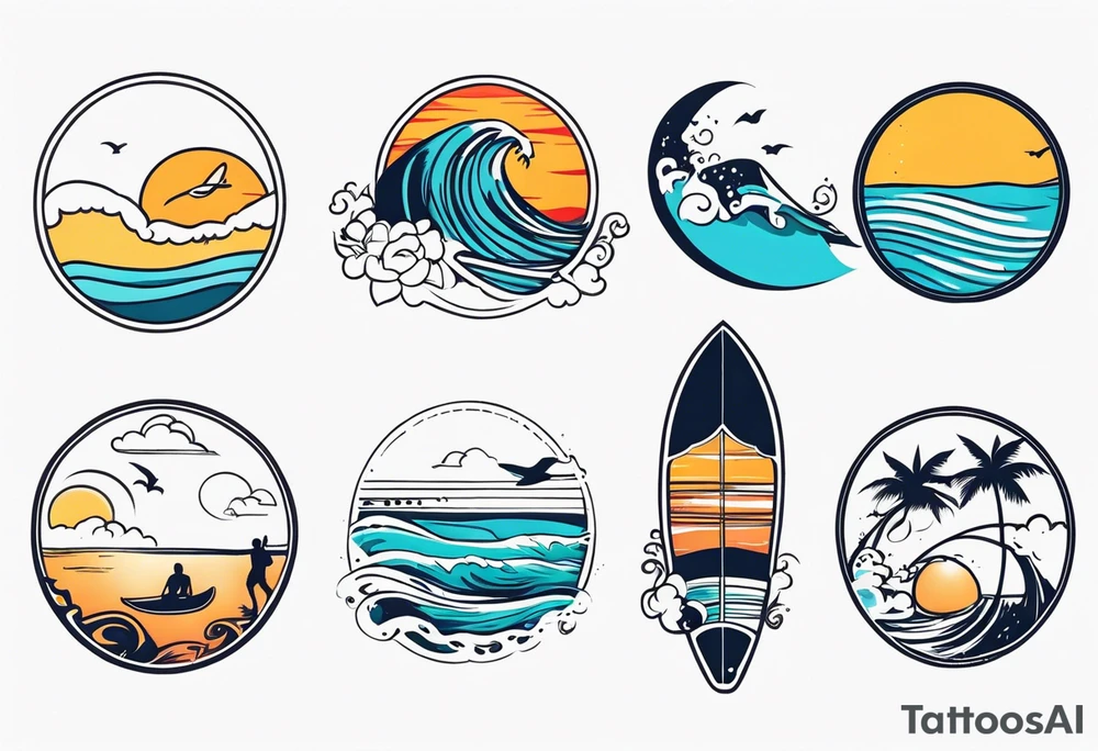 Summer  surf tattoos tattoo idea
