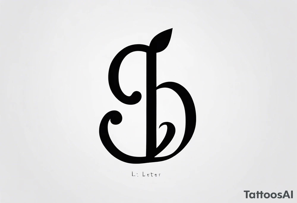 the letter L tattoo idea
