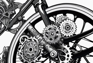 Bicycle gear where heart should be tattoo idea