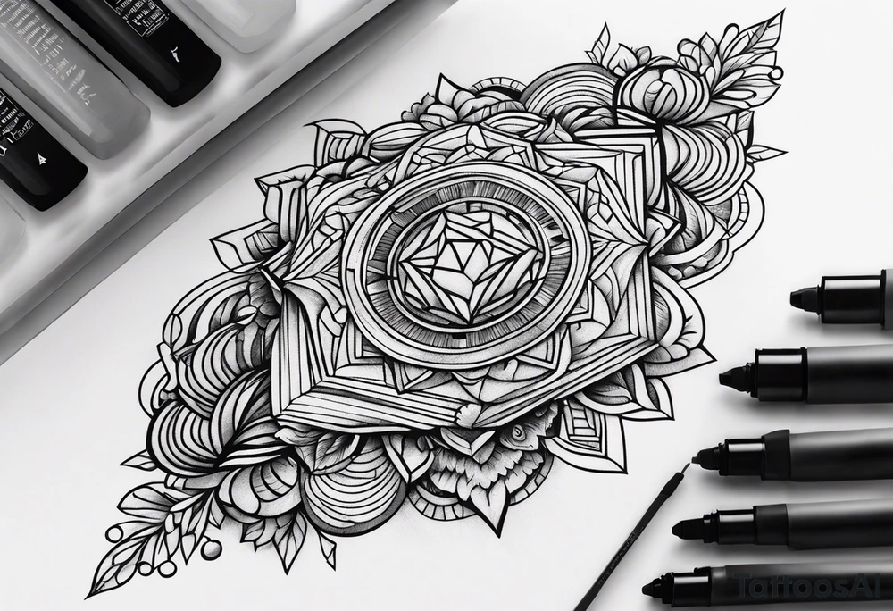 3 6 9 numbers arm tattoo idea