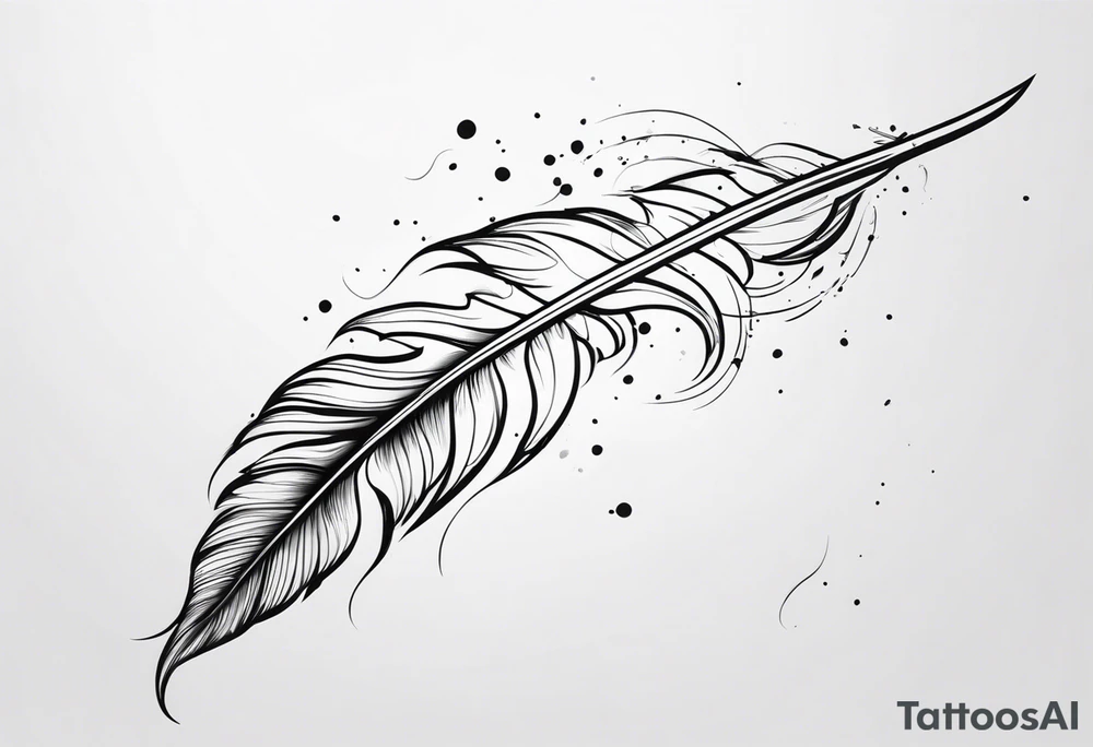 feather falling tattoo idea