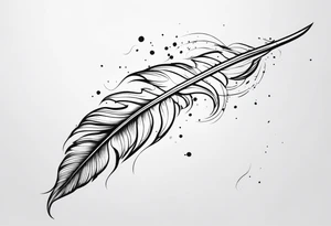 feather falling tattoo idea