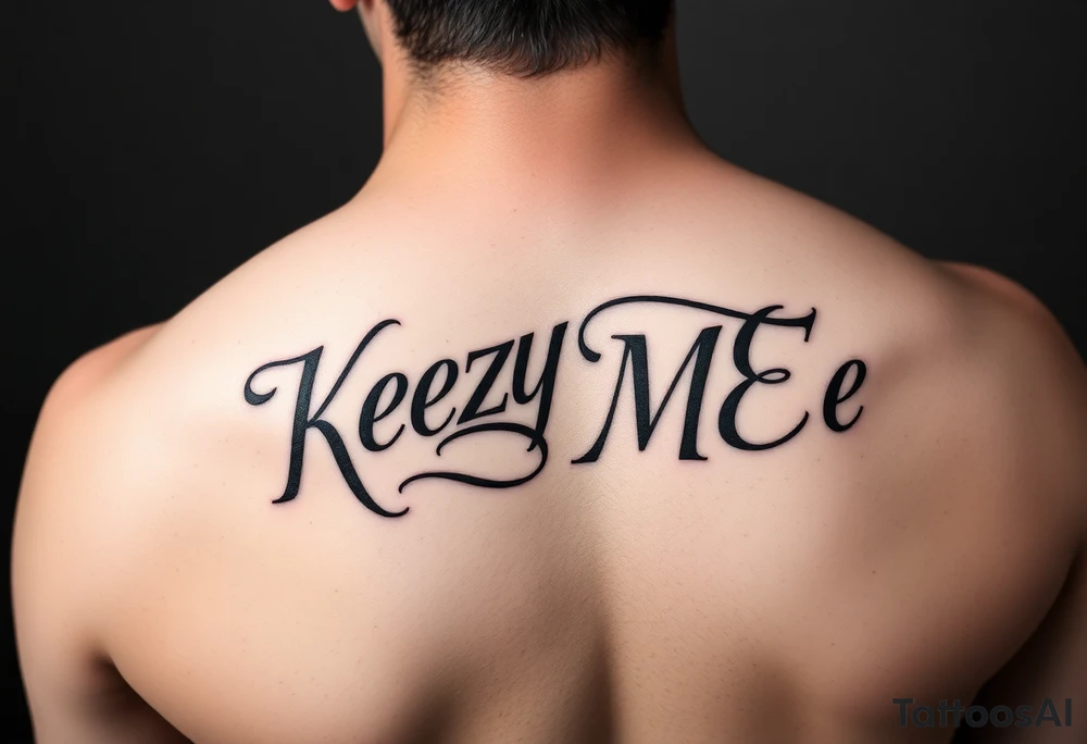 letters only fancy twisted and intertwined through one another (KeezY MadE ) almost like one line tattoo idea