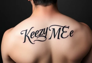 letters only fancy twisted and intertwined through one another (KeezY MadE ) almost like one line tattoo idea