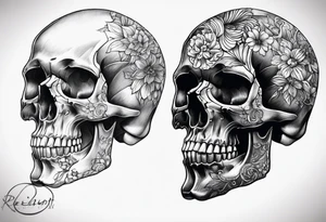 skull on arm tattoo idea