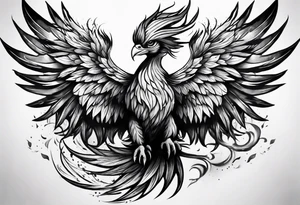 little phoenix rising from the ashes tattoo idea