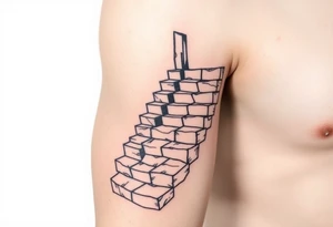 a fractured staircase tattoo idea