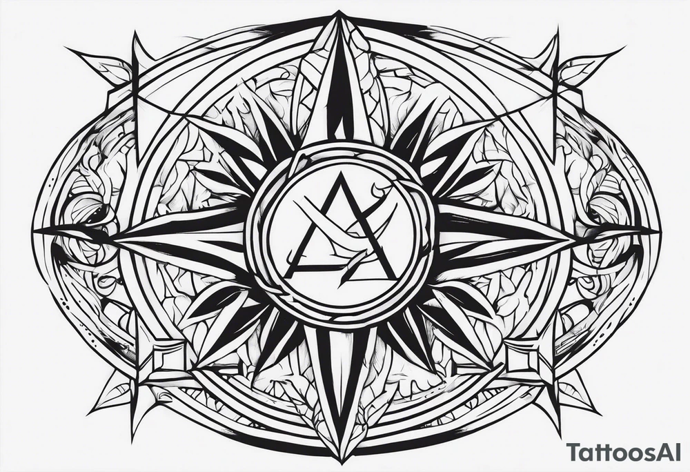 fear no man but god with leavs as desing tattoo idea