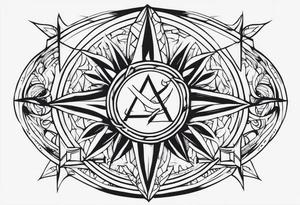 fear no man but god with leavs as desing tattoo idea