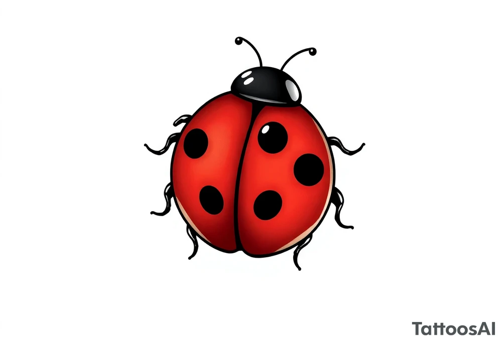 Cute ladybug tattoo idea
