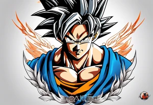 Tattoo on arm with goku with wings tattoo idea