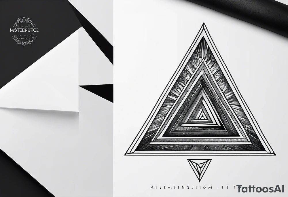 A triangle with nothing inside of it tattoo idea