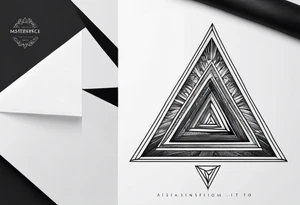A triangle with nothing inside of it tattoo idea