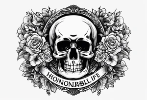 armband with these words: memorable life honorable death tattoo idea