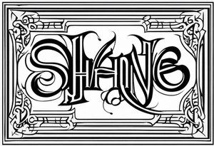 Shanes and brandy written as a Ambigram tattoo idea