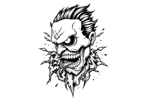 action beats anxiety with a cool desing tattoo idea