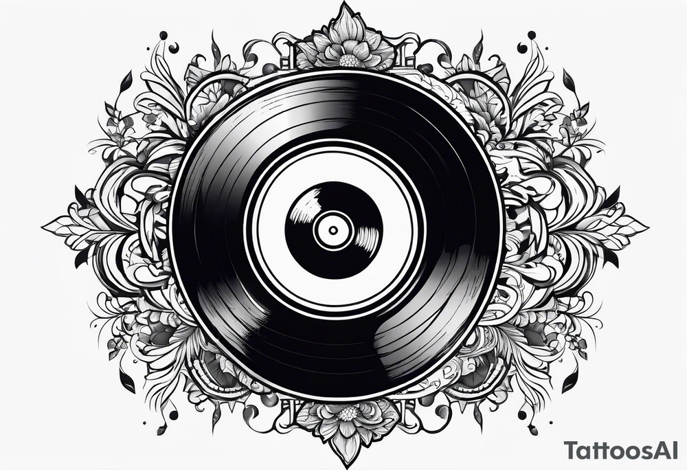 Vinyl record tattoo idea