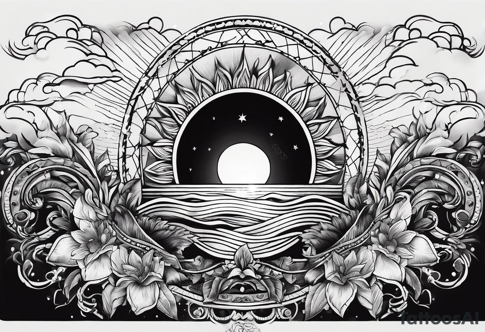 the sun tattoo idea