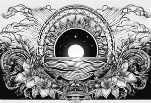 the sun tattoo idea