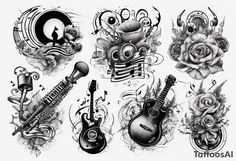 music sound tattoo idea