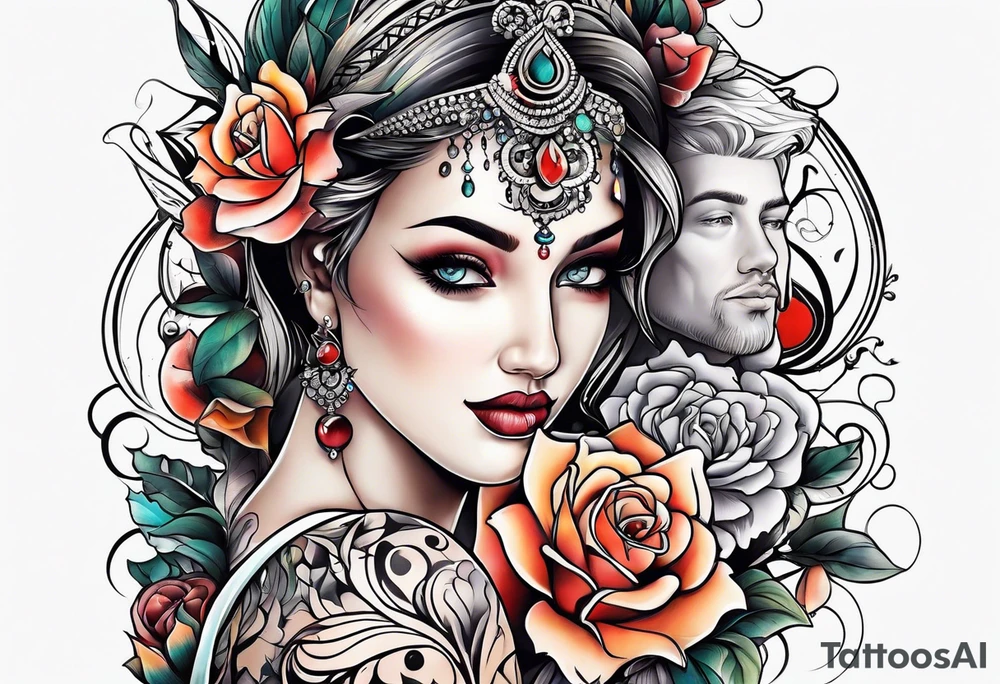 Couples tattoo tattoo idea