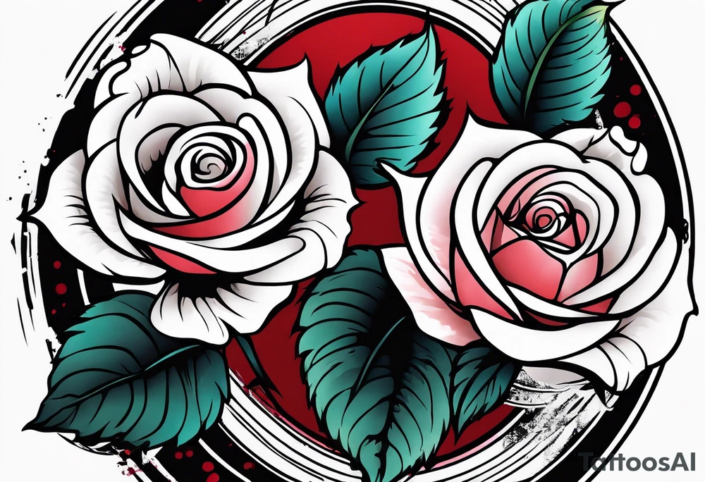 Romantic rose tattoo idea