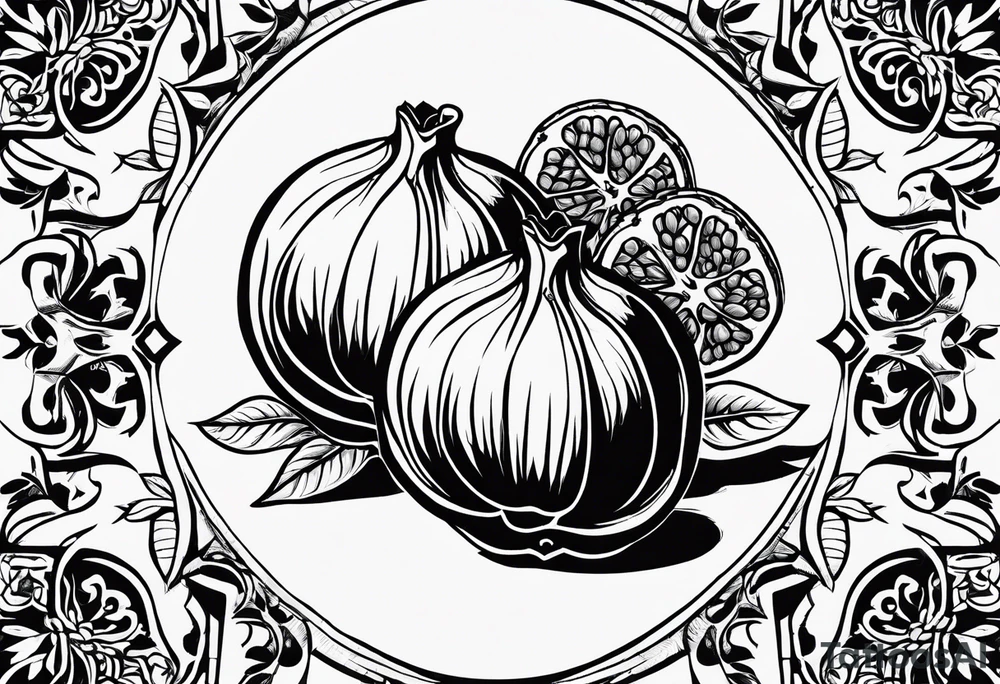 strength, small, nuanced, pomegranate elegant, armenian tattoo idea