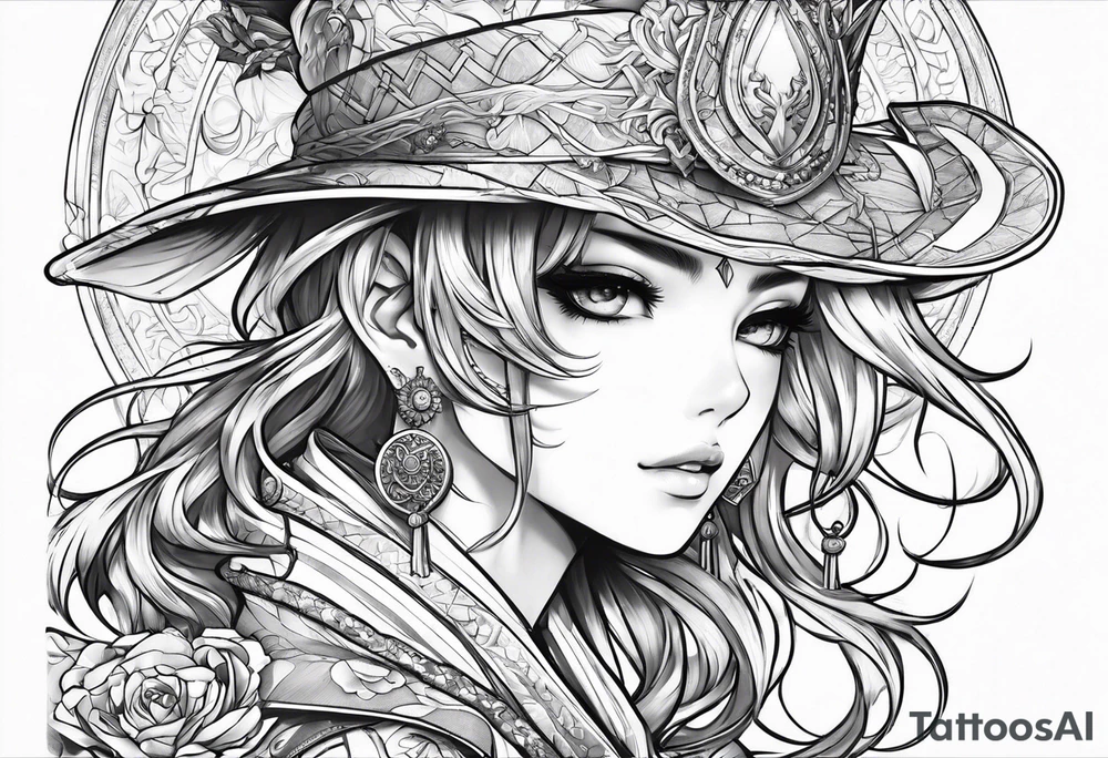 Itadori from anime magic battle tattoo idea