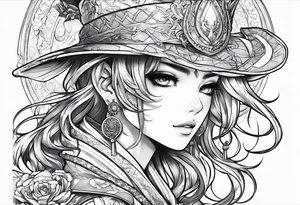 Itadori from anime magic battle tattoo idea