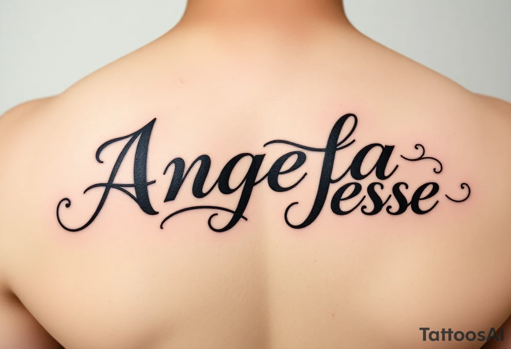 The name Angela and Jesse Combined tattoo idea