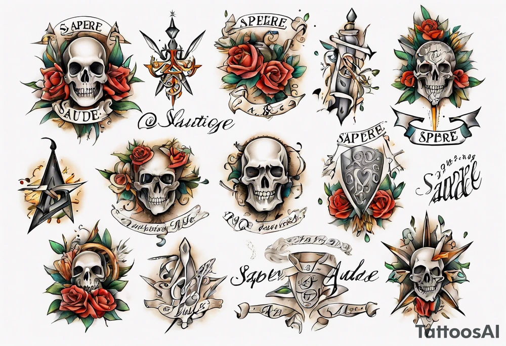 Schriftzug "sapere aude" tattoo idea