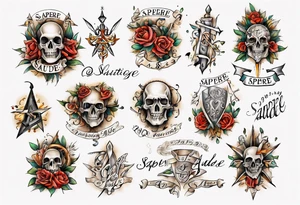 Schriftzug "sapere aude" tattoo idea