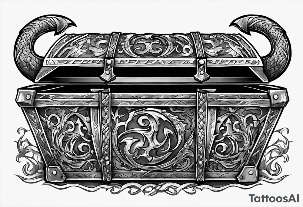 Make a viking chest tattoo use the triple horns tattoo idea