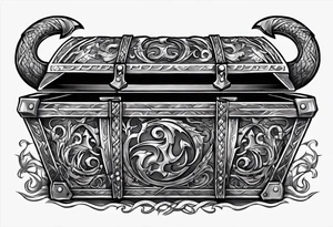 Make a viking chest tattoo use the triple horns tattoo idea