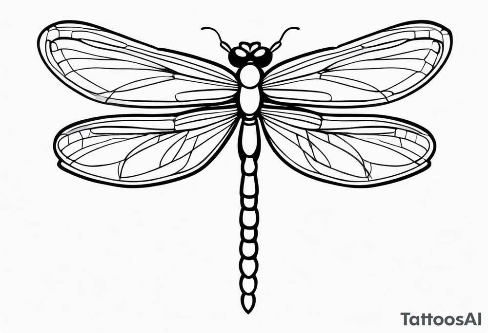 dragonfly outline tattoo idea