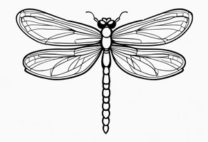 dragonfly outline tattoo idea