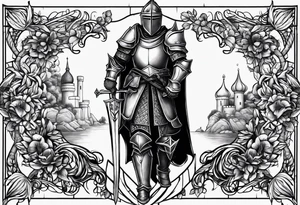 two knights in love tattoo idea