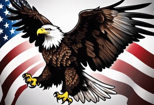 American Flag, German Flag, American Eagle, German eagle, Fighting tattoo idea