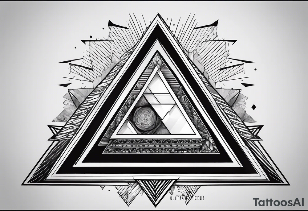 A triangle. Nothing else than that. Just one triangle. tattoo idea