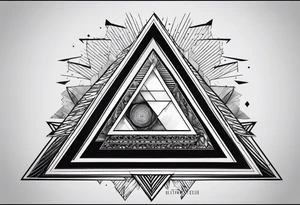 A triangle. Nothing else than that. Just one triangle. tattoo idea