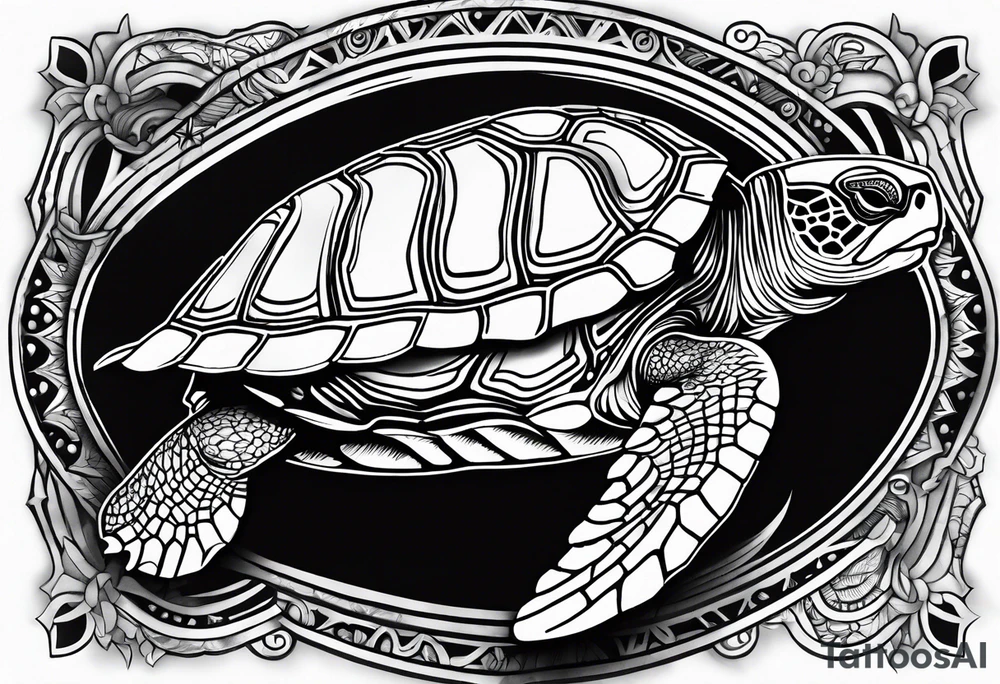 marine turtle tattoo idea